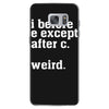 i before e except after c Samsung Galaxy S7