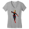 captain marvel Women's V-Neck T-Shirt