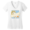 halloween moon Women's V-Neck T-Shirt