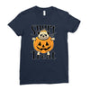 halloween pug Ladies Fitted T-Shirt