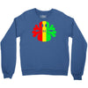 rasta skull and crossbones Crewneck Sweatshirt