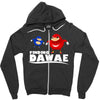 Finding Da Wae Shirt - Ugandan Knuckles Shirt Zipper Hoodie
