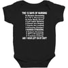 12 days of nursing Baby Bodysuit