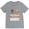 Halloween Kings Are Born In August V-Neck Tee