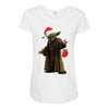 yoda christmas Maternity Scoop Neck T-shirt