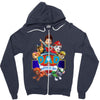 paw patrol birthday boy dad Zipper Hoodie