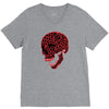 geometric skull V-Neck Tee