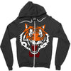 tiger bow tie Zipper Hoodie