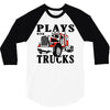 plays with trucks family matching 3/4 Sleeve Shirt