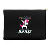 january  born unicorns Accessory Pouches