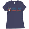 real maen change diaper Ladies Fitted T-Shirt