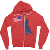 Patriotic T-Rex Zipper Hoodie
