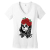 Skull Girl Women's V-Neck T-Shirt