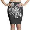 hawaiian turtle tribal art Pencil Skirts