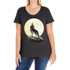 howl at the moon Ladies Curvy T-Shirt
