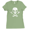 rock skull Ladies Fitted T-Shirt