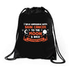 I Love Someone with Skin Cancer to The Moon and Back to Infinity Drawstring Bags