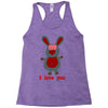 i love you bunny hare rabbit cupid couple kiss fun Racerback Tank