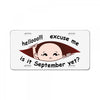 September Peeking Out Asian Baby Boy License Plate
