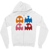cool retro 80s pacman ghosts video games Zipper Hoodie