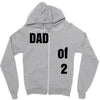 dad of 2 Zipper Hoodie