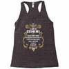 i am a gemini Racerback Tank