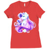 Shining Beautiful Unicorn Ladies Fitted T-Shirt