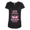 I am a Breast Cancer Survivor - What's Your Superpower? Maternity Scoop Neck T-shirt