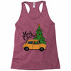 merry christmas car Racerback Tank