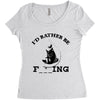 i'd rather be fishing Women's Triblend Scoop T-shirt