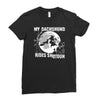 my dachshund rides shotgun Ladies Fitted T-Shirt