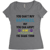 you can't buy happiness, but you can adopt a cat and that's pretty muc Women's Triblend Scoop T-shirt
