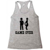 game over  funny pregnancy Racerback Tank