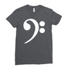 bass cleff funny Ladies Fitted T-Shirt