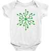 snowflake geek usb green Baby Onesie
