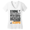 Strong Independent Motivated Scorpio Women's V-Neck T-Shirt