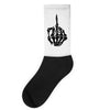 middle finger skeleton bone skull grafitti art Socks