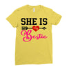 she is my bestie Ladies Fitted T-Shirt