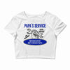 papa s service Crop Top