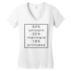 50 % unicorn Women's V-Neck T-Shirt