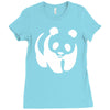 panda bear sticker vinyl decal   cute animal art car window bumper Ladies Fitted T-Shirt