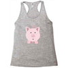 cute surprised pig pig Racerback Tank