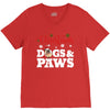 christmas dogs and paws V-Neck Tee