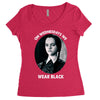 on wednesdays we wear black Women's Triblend Scoop T-shirt