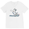 open wide V-Neck Tee
