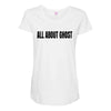 all about ghost Maternity Scoop Neck T-shirt
