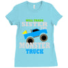 monster truck shirt for boys toddlers Ladies Fitted T-Shirt