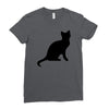 cat black had Ladies Fitted T-Shirt
