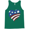 disstressed america flag heart Tank Top