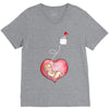 Mom and Baby are Connected to the Heart V-Neck Tee
